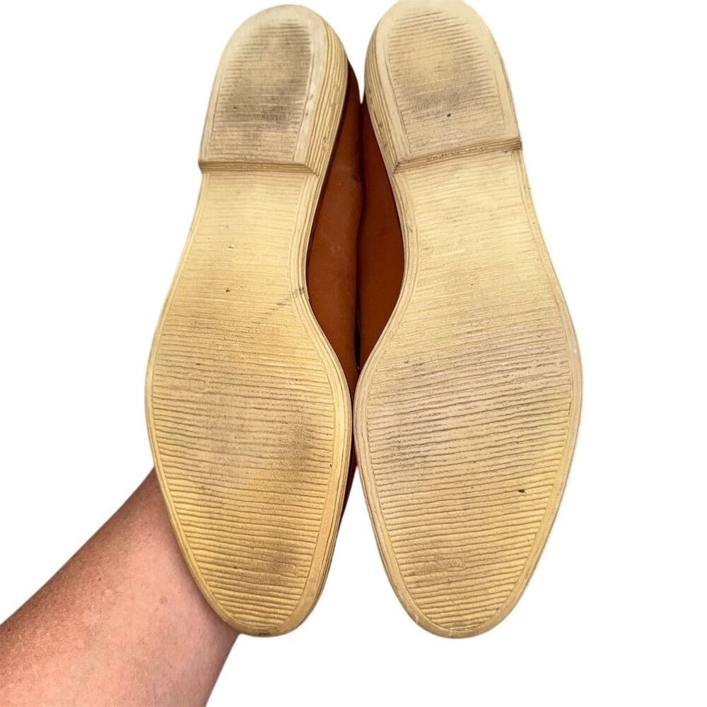 Salvatore Ferragamo Women's Brown Suede Penny Loafers Size 8 AAAA Narrow Slip-On - Picture 4 of 10